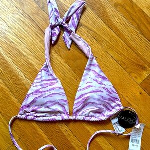 Pacific Sun zebra pink purple bikini top